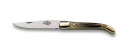 Taschenmesser - Marmorierte Hornspitze, glänzend, 7 cm Mitres aus Messing