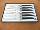 Tafelmesser - 6er Set, Eschenholz, Mitres aus Inox glänzend