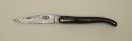 12 cm Taschenmesser in Ebenholz mit Damastklinge
