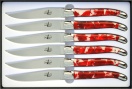 Tafelmesser - 6er Set, Rosenblüten in Acryl, Mitres aus Inox Ausverkauft