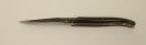 1012FBN 12cm Messer in Horn schwarz mit einer  Brut de Forge Klinge
