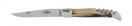 Taschenmesser - Marmorierte Hornspitze, 12 cm, inkl. Korkenzieher glänzend