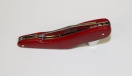 Der Damenschuh. 12 cm Messer aus rotem Leder