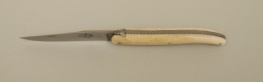 12 cm Messer INCORBL  mit ziselierter Biene ziselierter Platine, Rücken glatt
