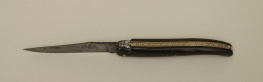12 cm Taschenmesser in Ebenholz mit Damastklinge