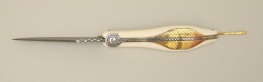 exclusives Munoz 12 cm Kobramesser in Elfenbein  mit Damast