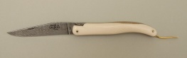 exclusives Munoz 12 cm Kobramesser in Elfenbein  mit Damast