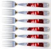 Gabeln - 6er Set, Rosenblüten in Acryl, Mitres aus Inox Ausverkauft