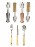 PicNic Set - Messer, Gabel, Löffel, Griffe in Olivenholz